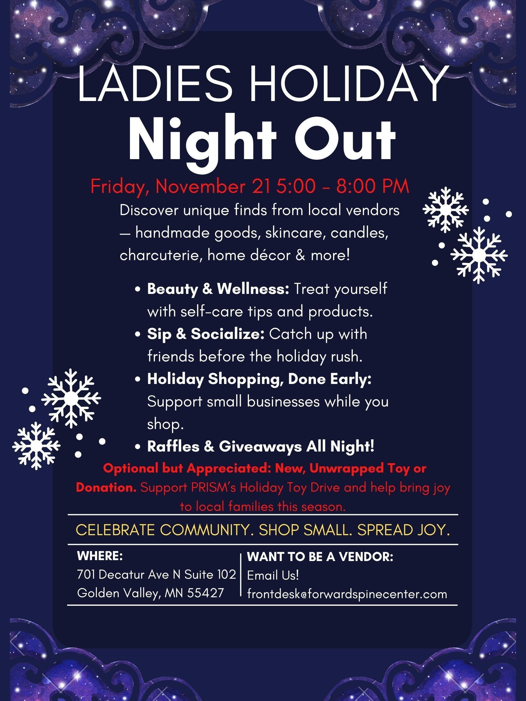 Navy and Red Minimalist Christmas Movie Night Posters (1)